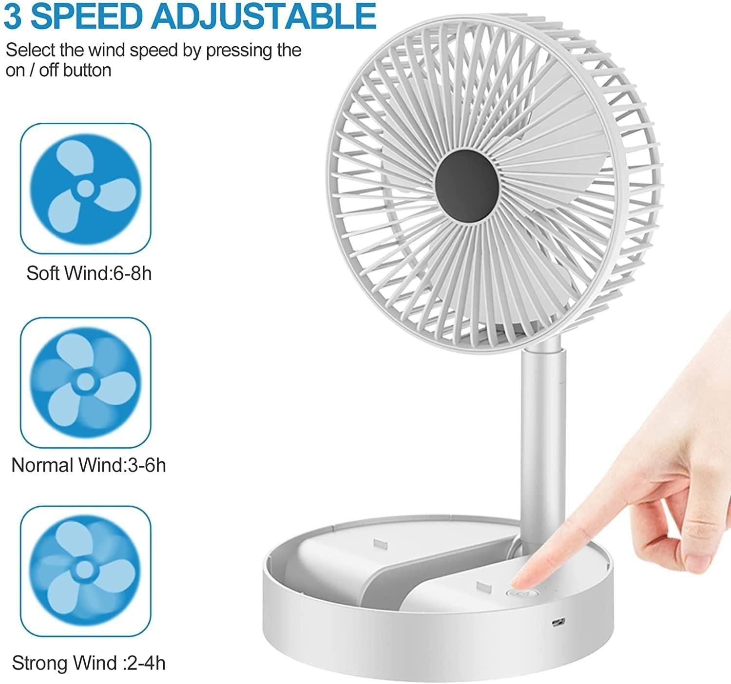 Powerful Rechargeable Table Fan - Pick Baye