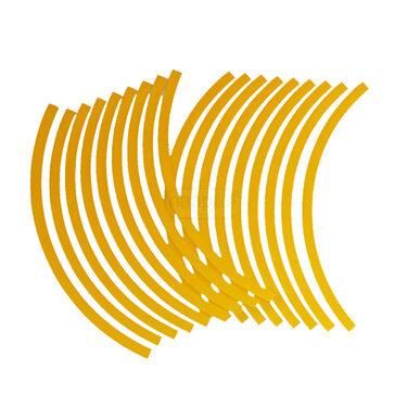 Car Bike Tyre & Body Reflective Stickers (18 stripes of Yellow Colour) - Pick Baye