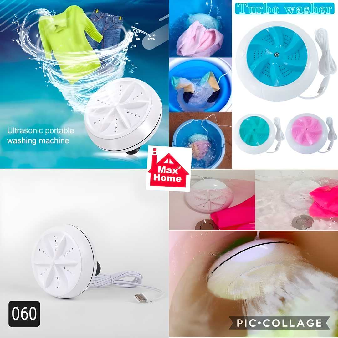 Portable Mini Washing Machine Ultrasonic Turbine Washer - Pick Baye
