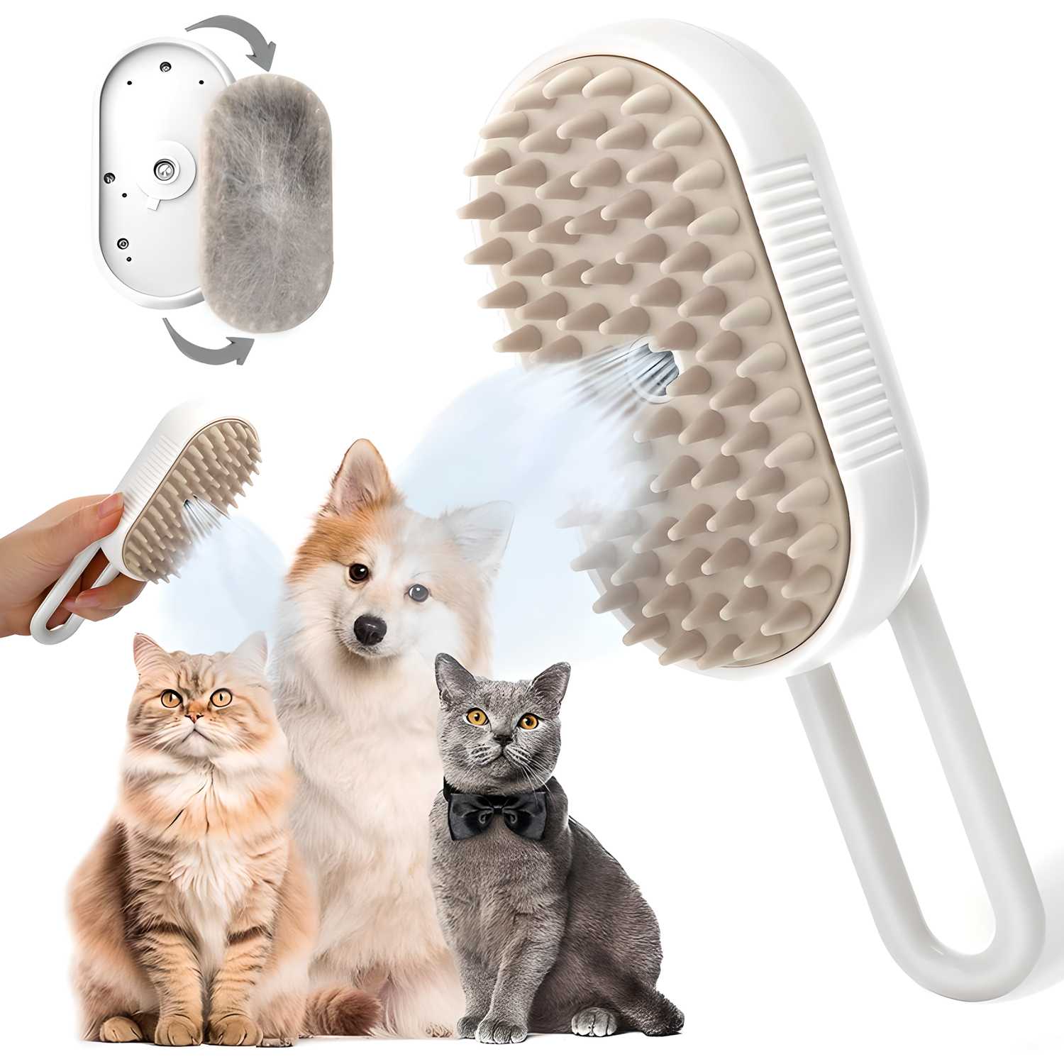 Steam Brush for Dogs & Cats - Pick Baye