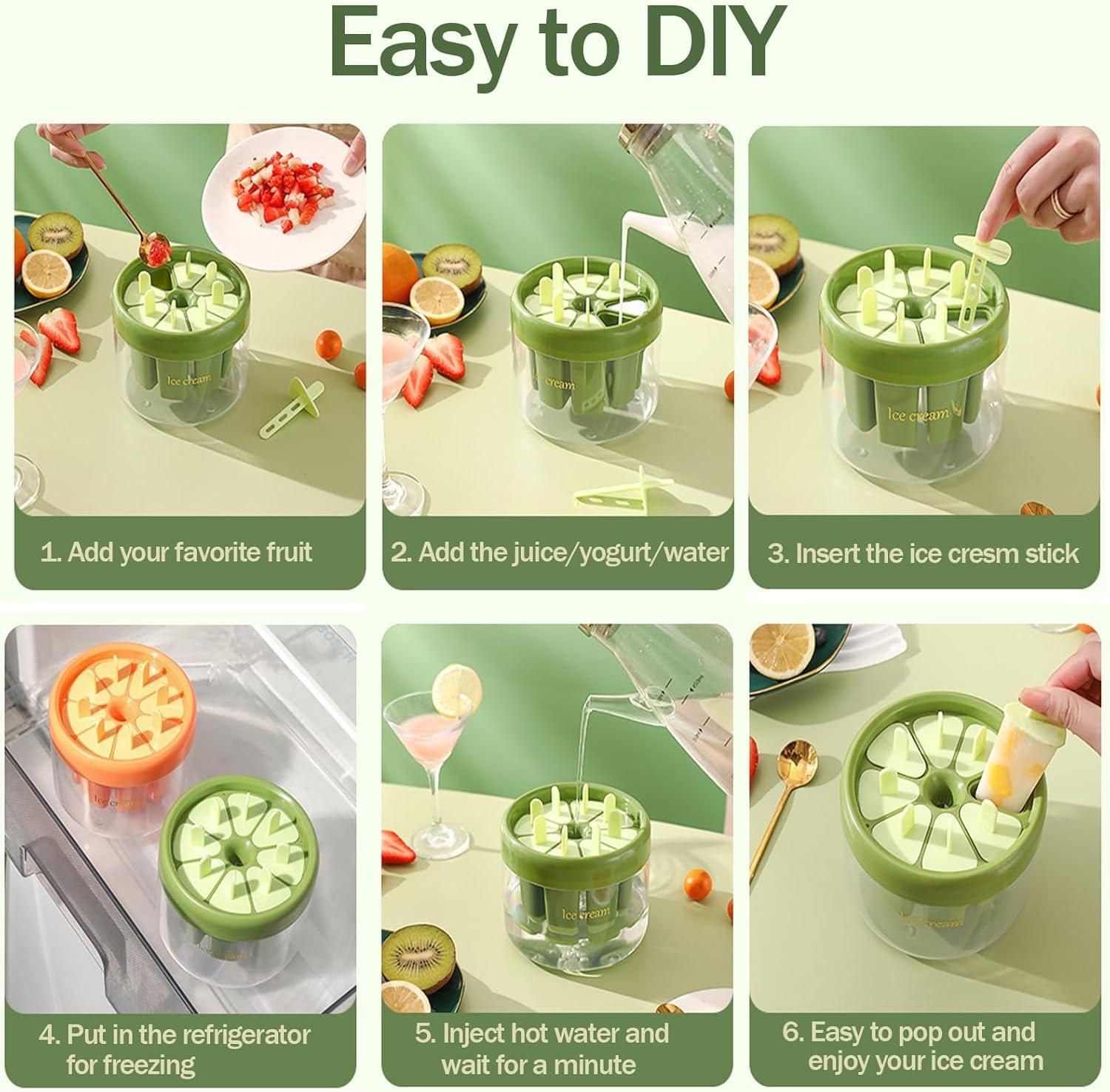 Reusable DIY 8 Pieces Ice Pop Mould - Pick Baye