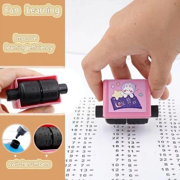 Birud Addition Stamps for Kids, Roller Design Teaching Stamp,Math Stamps Practice Tools - Pick Baye