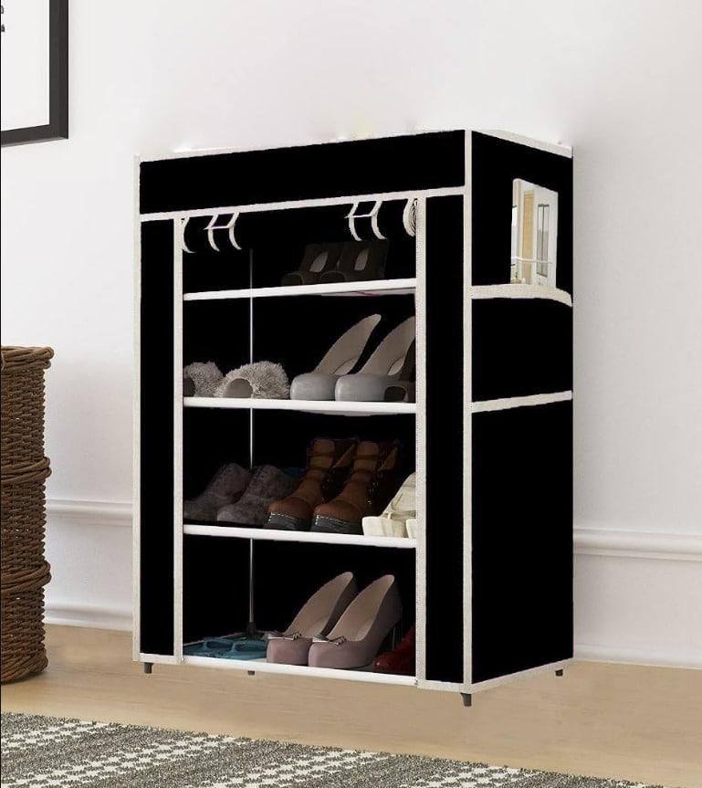 4 Rack Collapsible Wardrobe Cabinet & Shoe Rack - Pick Baye