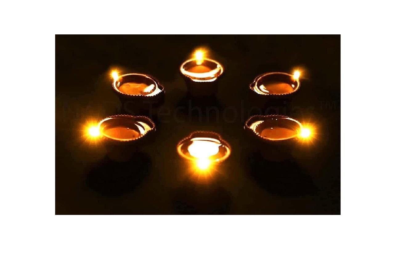 LED Light Water Sensor Diyas Plastic with, Ambient Lights, (Pack of 6/12/18/24) - Pick Baye
