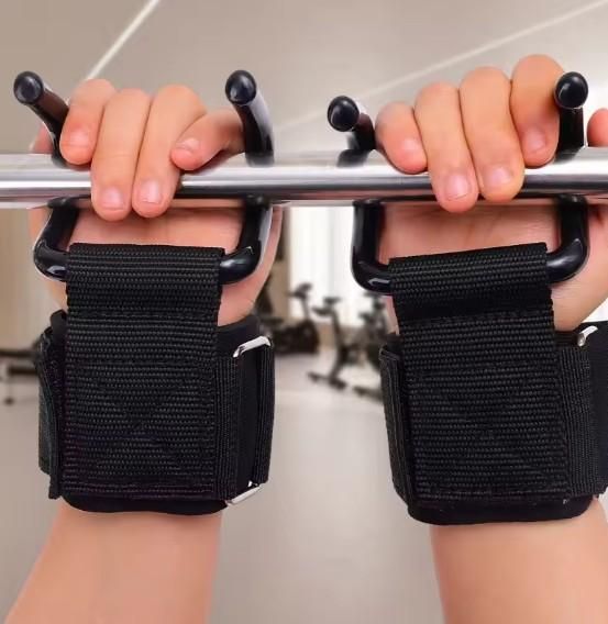 Weight Lifting Rod Hooks Wrist Support (Pair of 1) - Pick Baye