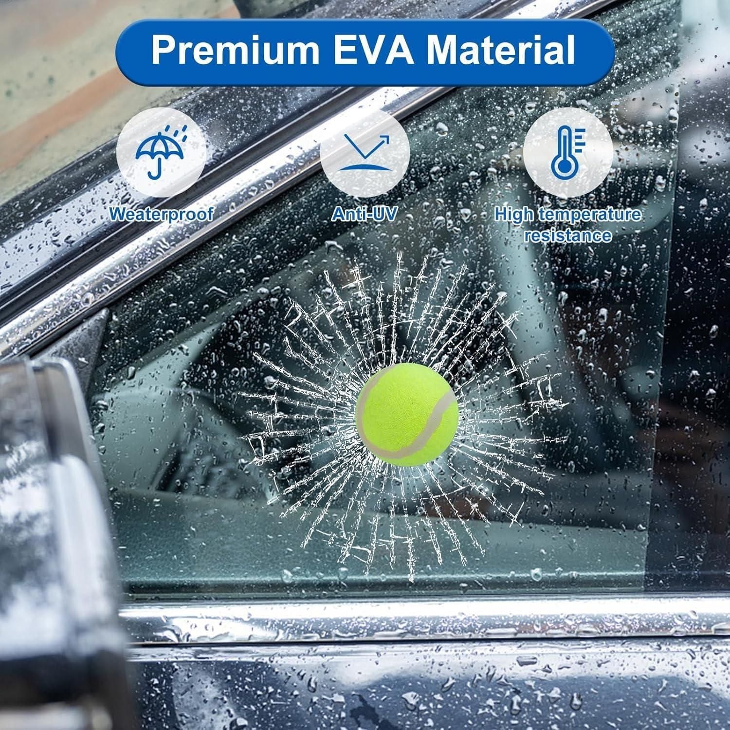 3D Broken Glass Football Car Sticker - Pick Baye