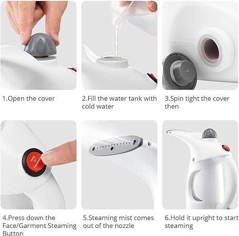 Fast Heat-up Portable Handheld Garment/Facial Vapor Steamer Iron Brush for Home and Travel Handy (Multicolour) - Pick Baye