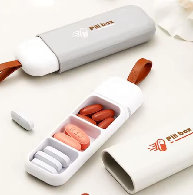 Three-Compartment Small Pill Organizer Box - Pick Baye