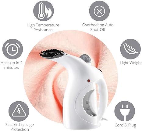 Fast Heat-up Portable Handheld Garment/Facial Vapor Steamer Iron Brush for Home and Travel Handy (Multicolour) - Pick Baye