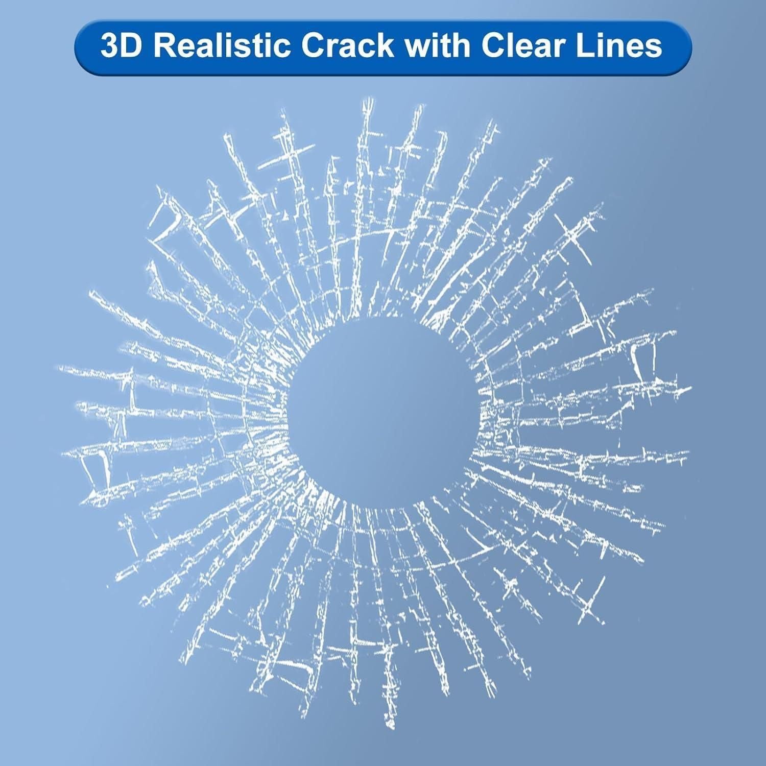 3D Broken Glass Football Car Sticker - Pick Baye