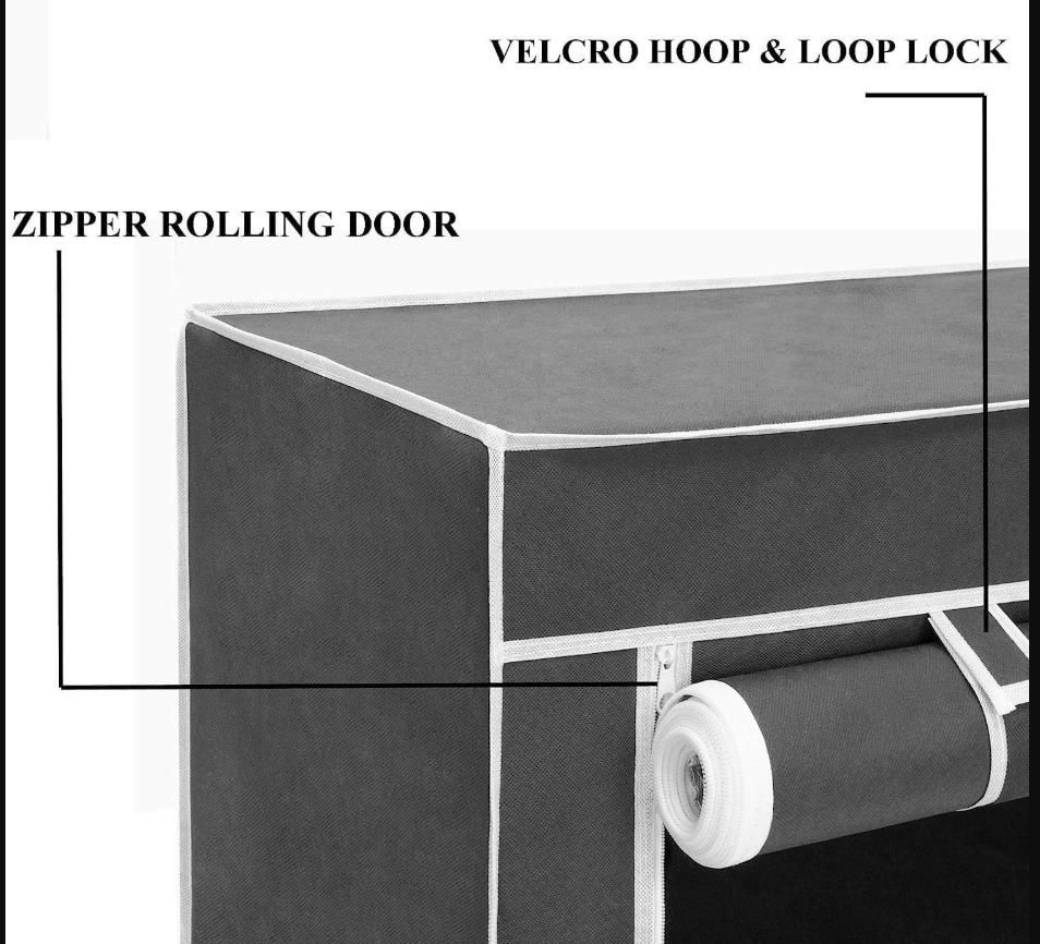 4 Rack Collapsible Wardrobe Cabinet & Shoe Rack - Pick Baye