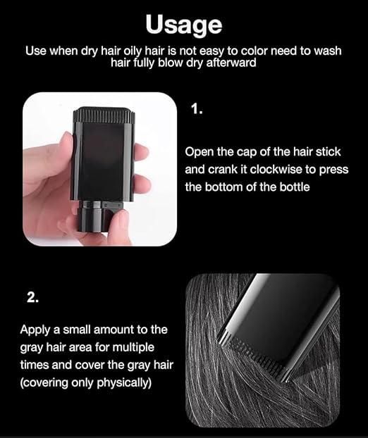 Covering White Hair is Simple and Convenient 20gm - Black - Pick Baye