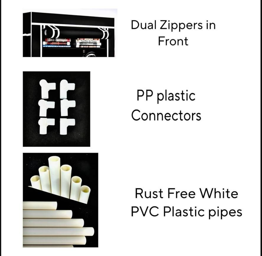 4 Rack Collapsible Wardrobe Cabinet & Shoe Rack - Pick Baye