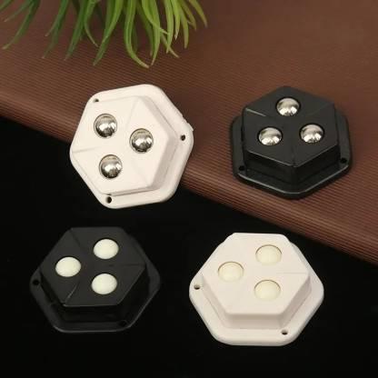 4pcs Self Adhesive 3 Eyed Castor Wheel For Storage Box - Pick Baye
