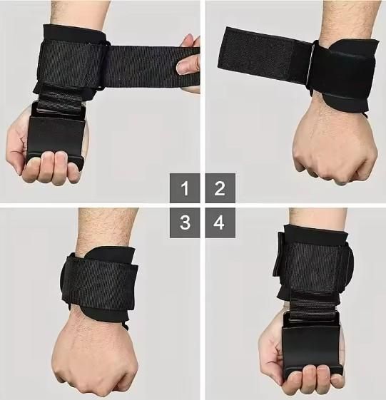 Weight Lifting Rod Hooks Wrist Support (Pair of 1) - Pick Baye