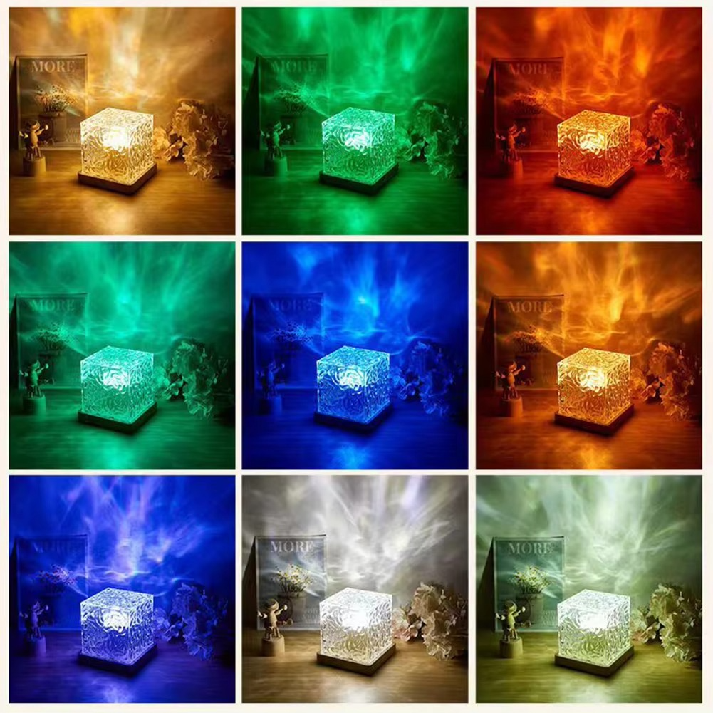 Crystal Ripple Effect LED Aura Lamp - Pick Baye