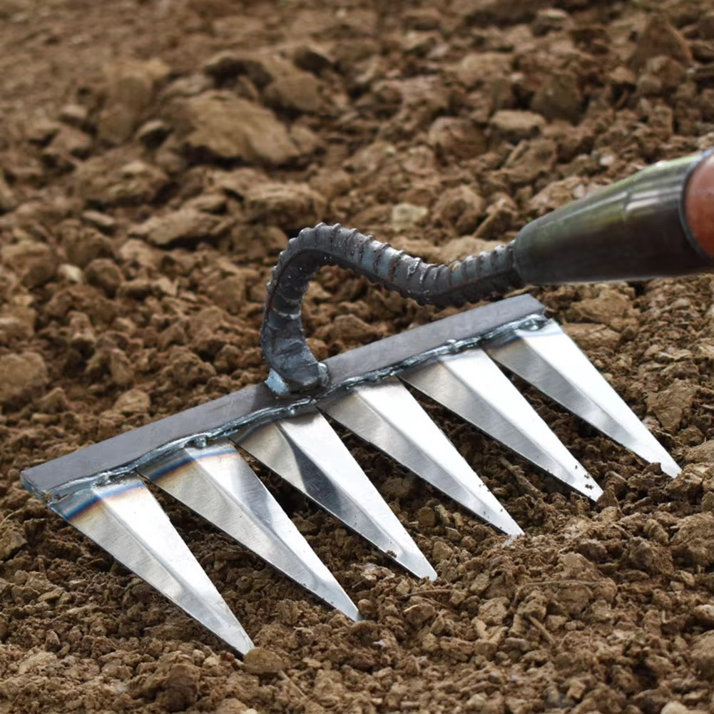 5 Teeth Carbon Steel Garden Weeding Tool - Pick Baye