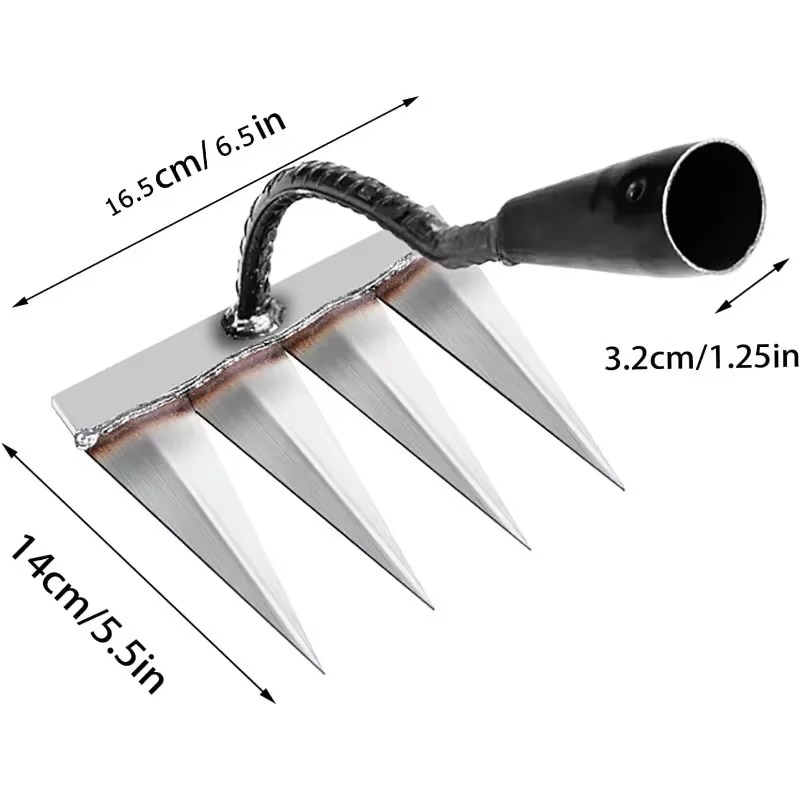 5 Teeth Carbon Steel Garden Weeding Tool - Pick Baye