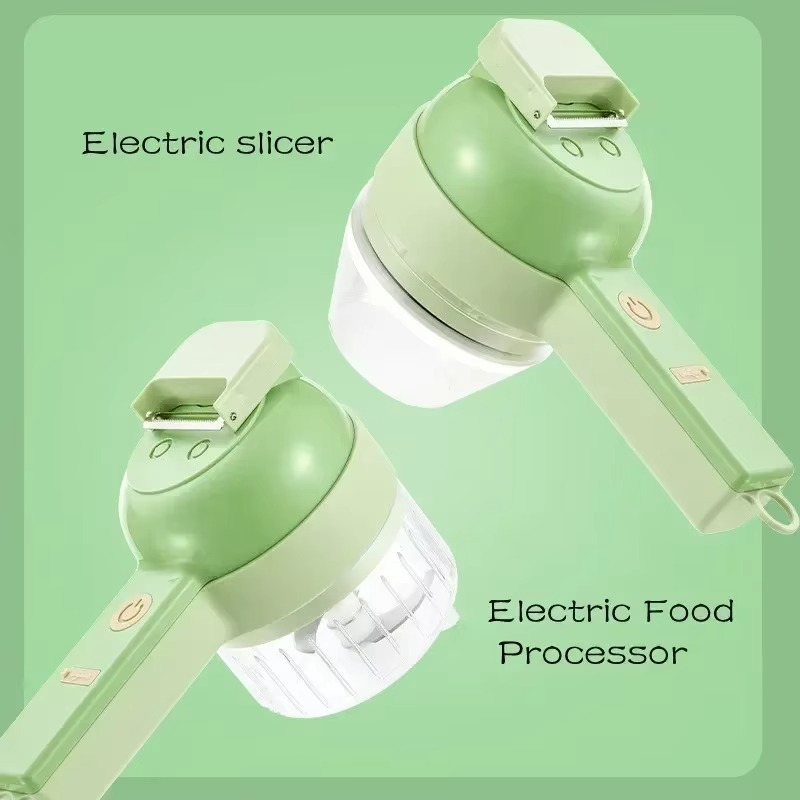 4-in-1 Portable Electric Vegetable Cutter Set - Pick Baye