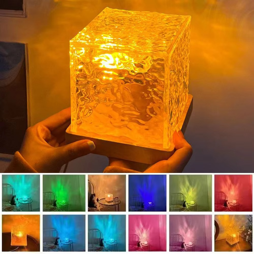 Crystal Ripple Effect LED Aura Lamp - Pick Baye