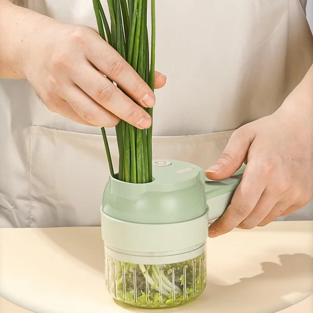 4-in-1 Portable Electric Vegetable Cutter Set - Pick Baye