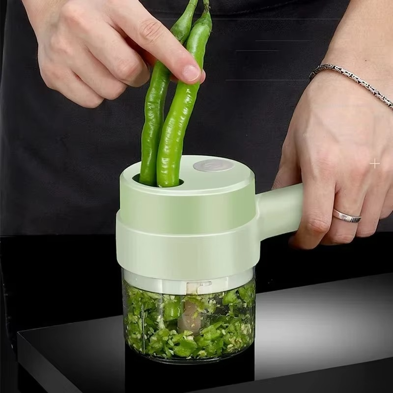 4-in-1 Portable Electric Vegetable Cutter Set - Pick Baye