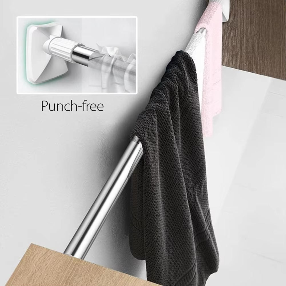 Closet Hanging Pole for Windows & Bathroom