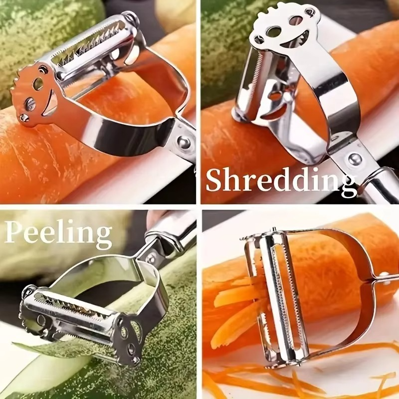 3 in 1 Stainless Steel Vegetable & Fruit Peeler - Pick Baye