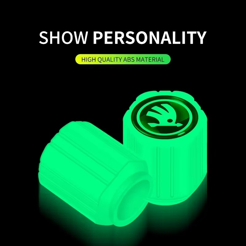 Glow Radium Valve Caps - Pick Baye