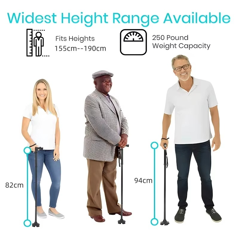Collapsible Walking Stick with LED Light